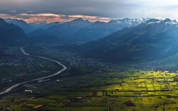 Photography Landscape River Mountain Place Town HD Wallpaper | Background Image