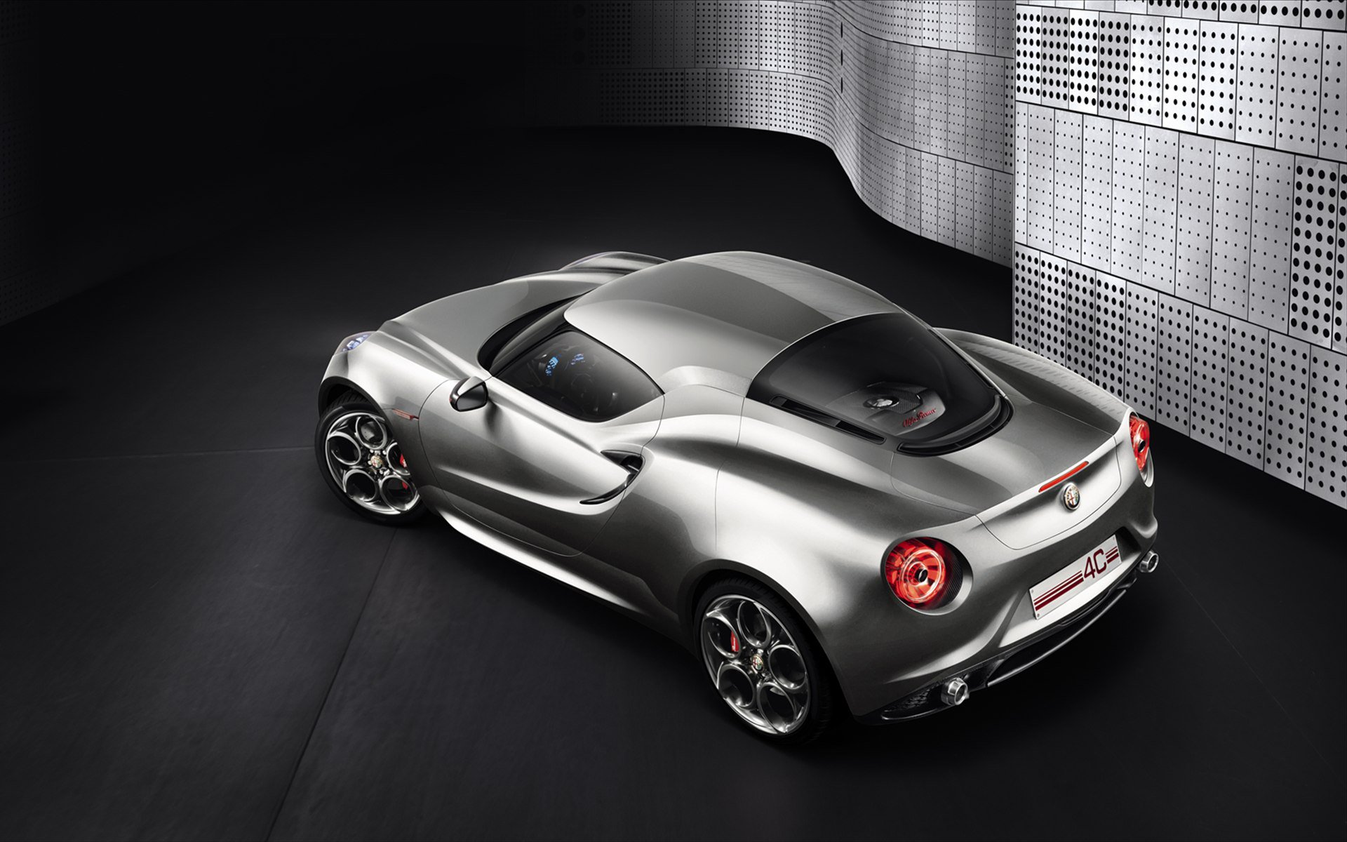 Download Car Silver Car Coupé Concept Car Alfa Romeo Vehicle Alfa Romeo 4C HD Wallpaper