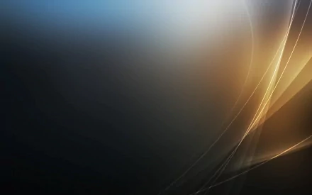 Abstract flowing lines and light streaks in warm gold and cool blue gradient, 2K Quad HD PC desktop wallpaper background.