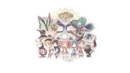 Elsa Maria (Madoka Magica) Gertrud (Madoka Magica) Elly (Madoka Magica) Patricia (Madoka Magica) Kyuubey (Puella Magi Madoka Magica) Oktavia von Seckendorff Charlotte (Puella Magi Madoka Magica) Sayaka Miki Mami Tomoe Kyōko Sakura Madoka Kaname Homura Akemi Anime Puella Magi Madoka Magica HD Desktop Wallpaper | Background Image