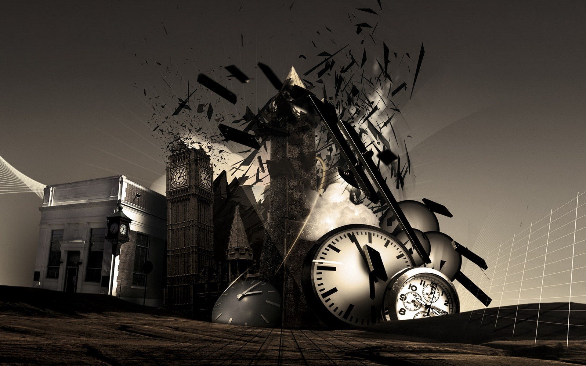 Download Artistic Clock HD Wallpaper