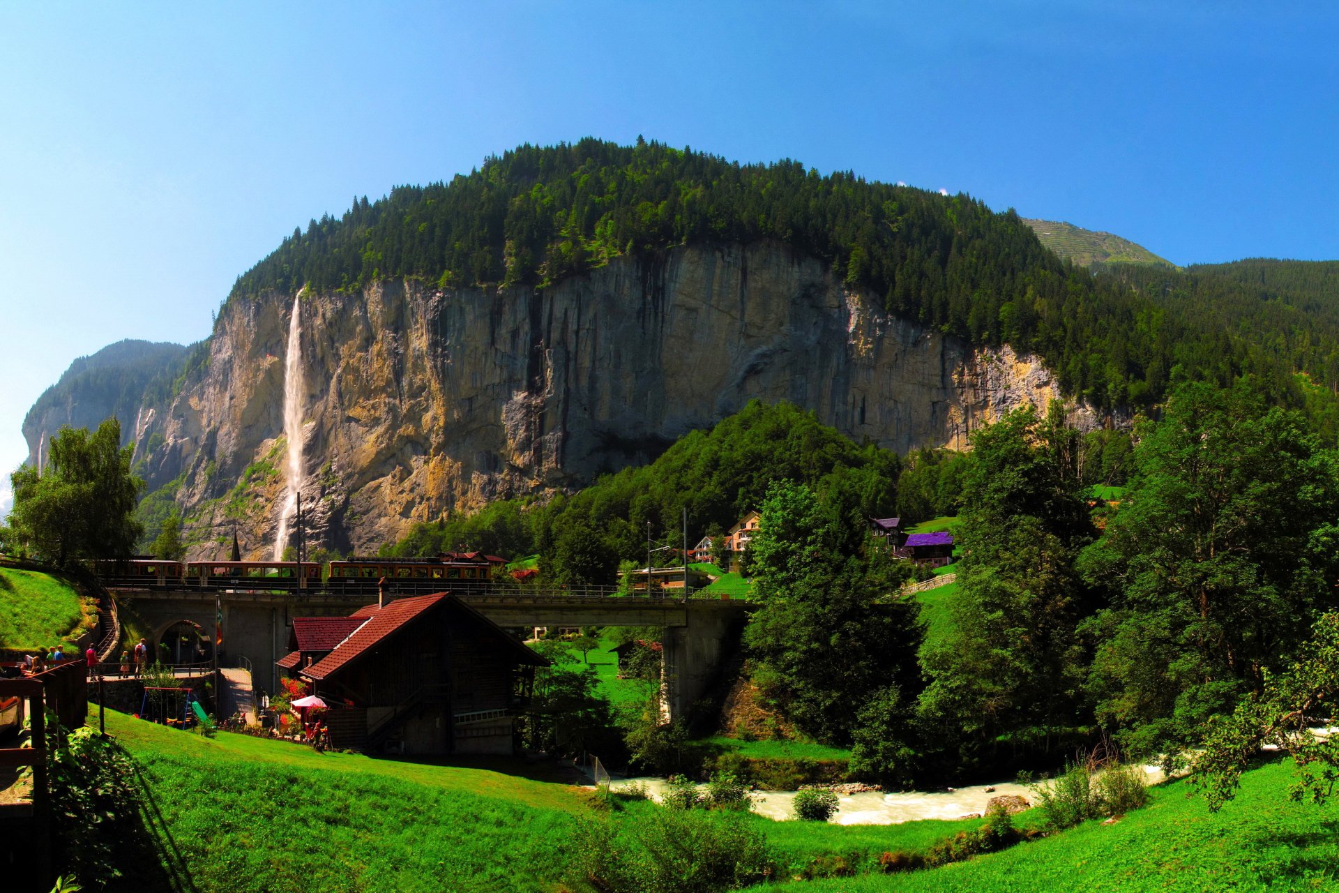 Download Switzerland Lauterbrunnen Man Made Town HD Wallpaper