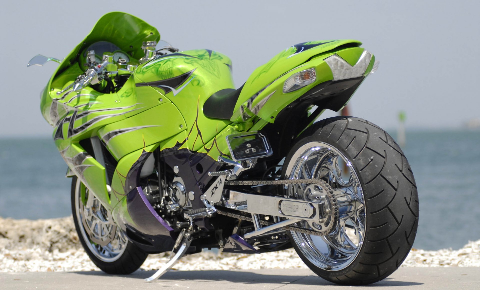 壁紙 Wallpaper road, speed, Kawasaki, ZX14, racer for mobile and
