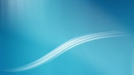 HD desktop wallpaper with an artistic light design, featuring a smooth gradient of blue tones and a white wavy line in the center.