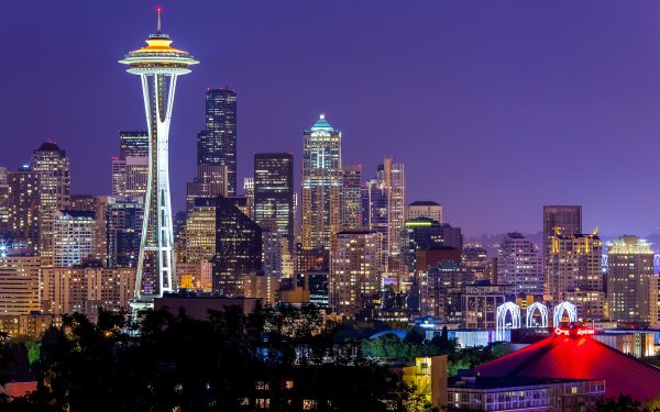 Man Made Seattle Cities United States Space Needle HD Wallpaper | Background Image