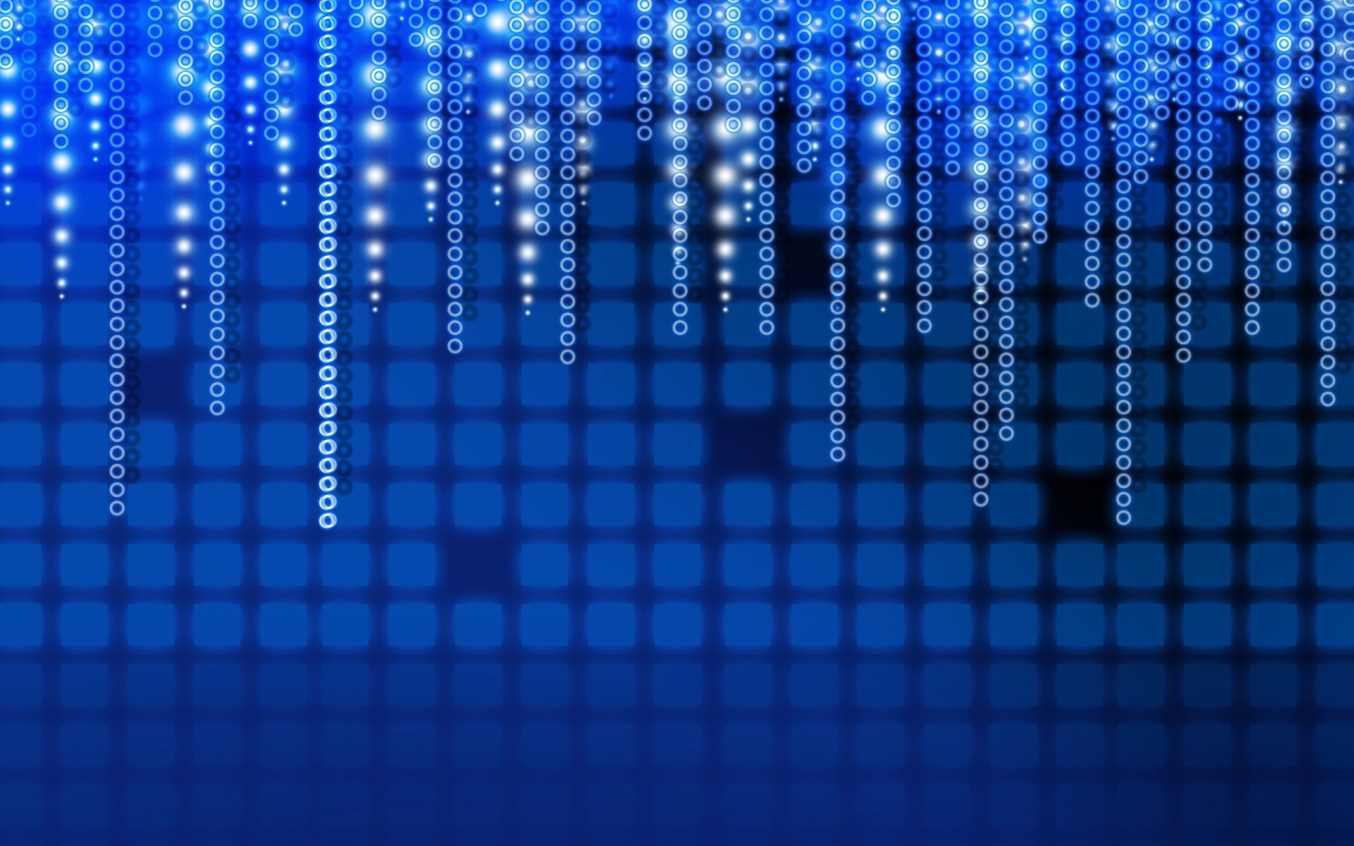 Abstract blue digital rain cascading over a grid pattern in this HD PC desktop wallpaper and background design.