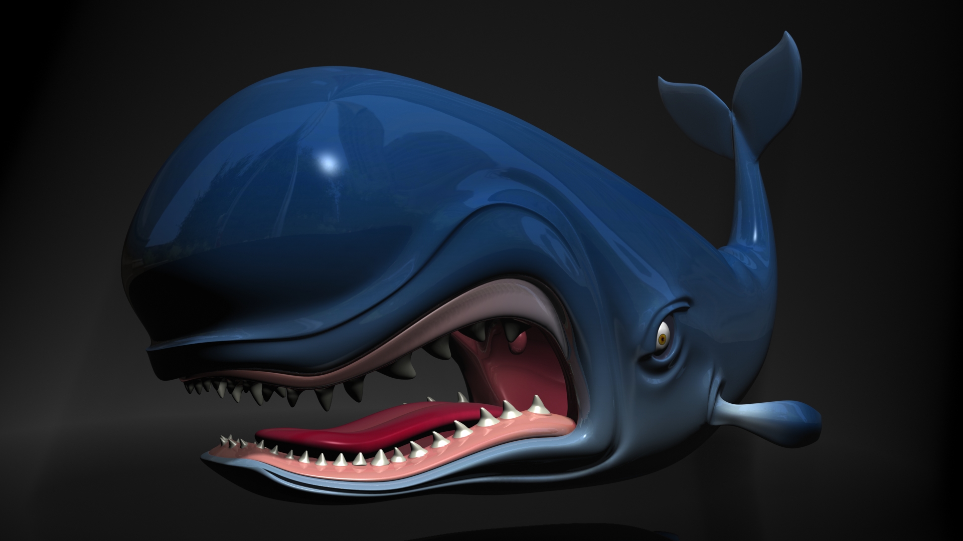 Cartoon Whale 3D Full HD Wallpaper and Background Image | 1920x1080