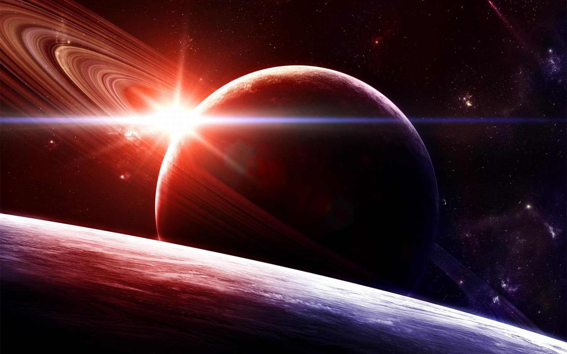 Download Sci Fi Planetary Ring HD Wallpaper