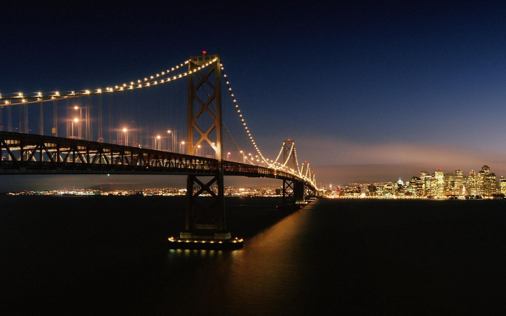 Man Made Bay Bridge Hd Wallpaper