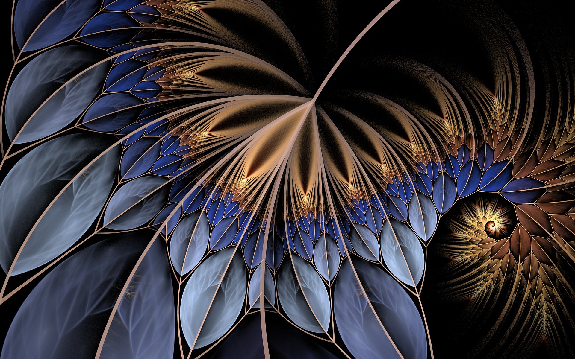 Elegant Fractal Patterns: HD Abstract Wallpaper