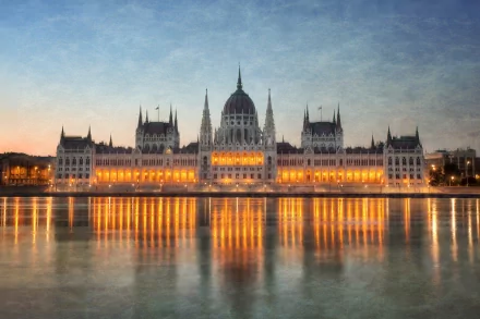 man made Hungarian Parliament Building HD Desktop Wallpaper | Background Image