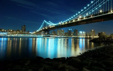 man made Manhattan Bridge HD Desktop Wallpaper | Background Image