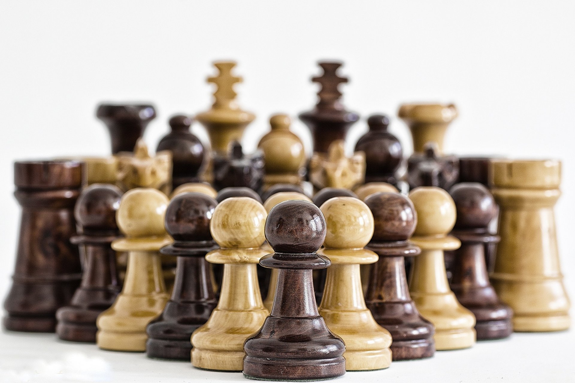 Elegant Chess Pieces - HD Wallpaper for Strategists