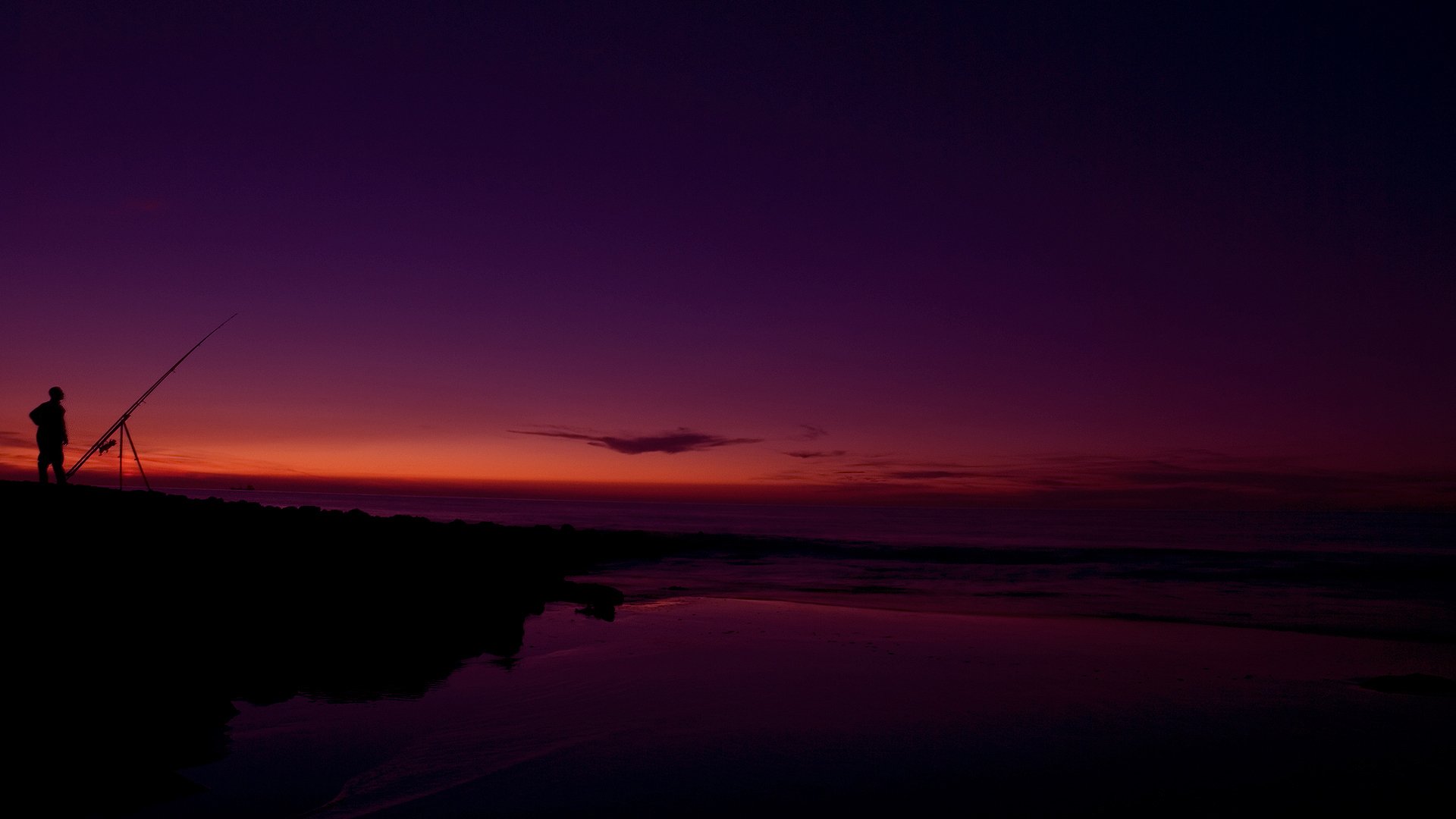 Download Fishing Photography Sunset HD Wallpaper