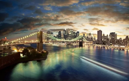 man made Brooklyn Bridge HD Desktop Wallpaper | Background Image