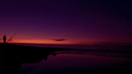 fishing photography sunset HD Desktop Wallpaper | Background Image