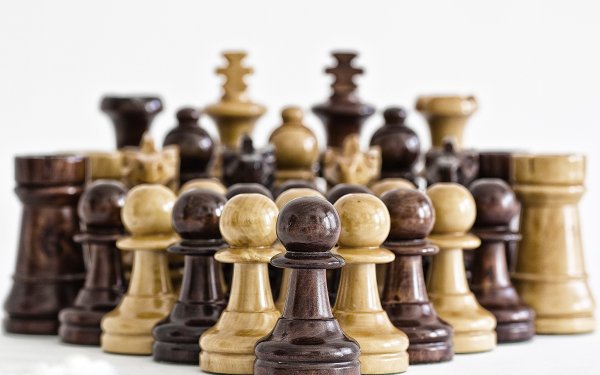 Red and White Chessboard Set 4k Ultra HD Wallpaper | Background Image