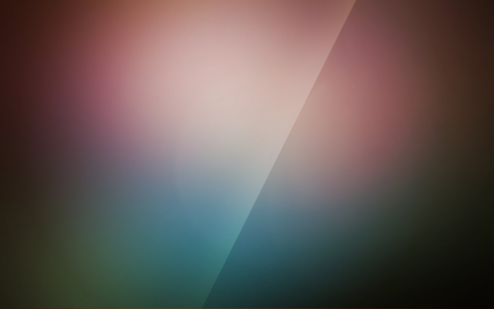 Abstract blurred gradient of pink, teal and brown with a diagonal light streak — 2K Quad HD PC desktop wallpaper/background.