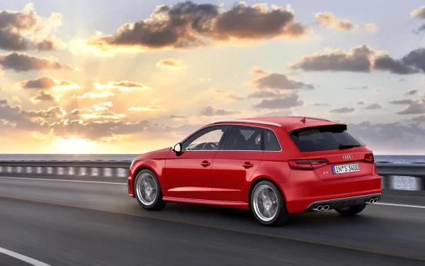red Audi car vehicle Audi S3 Sportback HD Desktop Wallpaper | Background Image