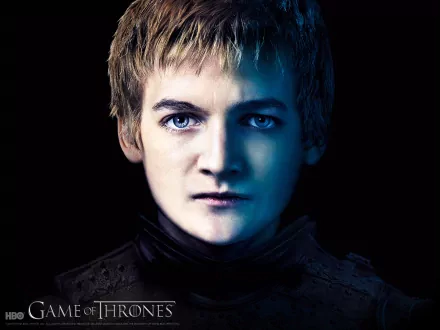 HD desktop wallpaper of Jack Gleeson as Joffrey Baratheon from the TV show Game of Thrones, featuring a close-up portrait with dark and moody lighting.
