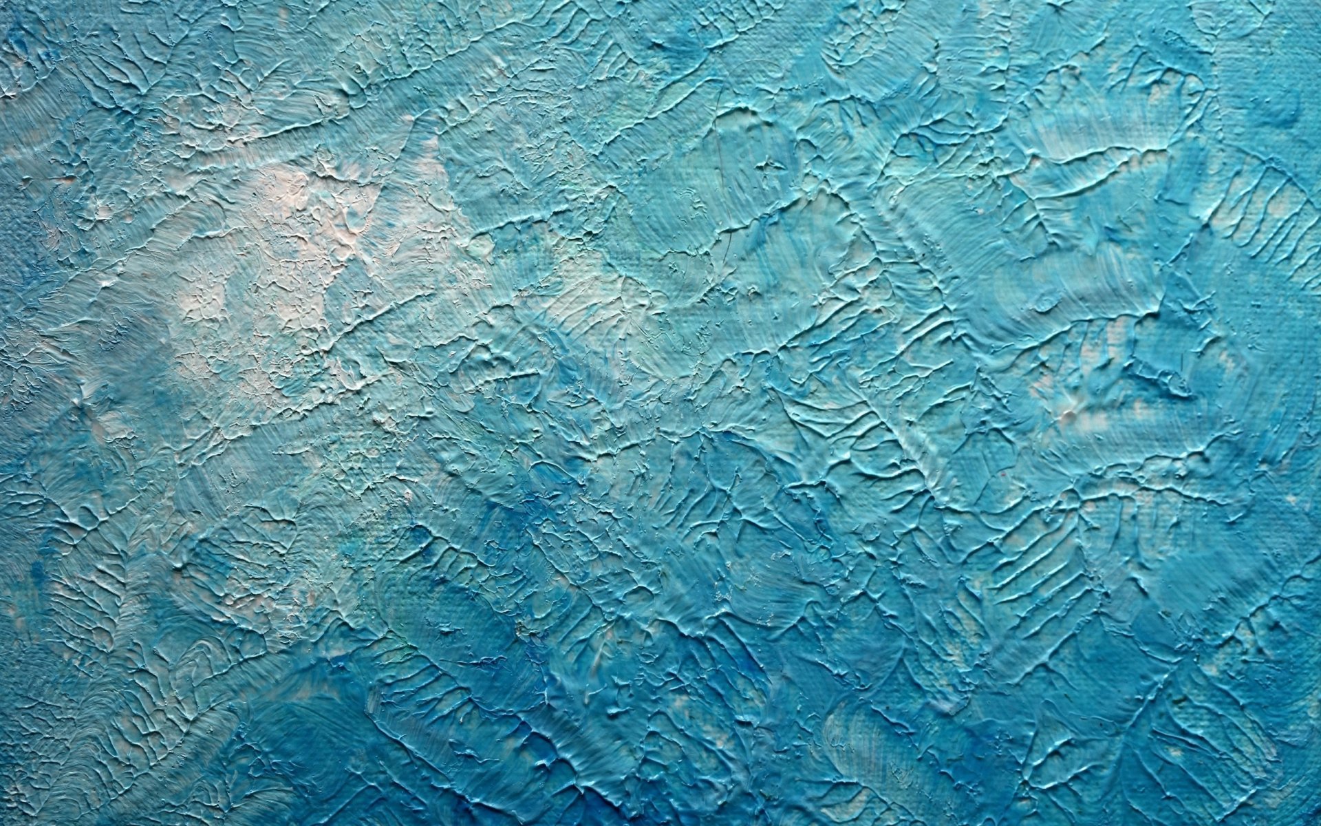 Blue artistic textured surface with layered brush and plaster relief — 2K Quad HD PC desktop wallpaper and background.
