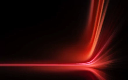 HD PC desktop wallpaper featuring abstract red lines glowing and curving against a dark background, creating a dynamic and modern visual effect.