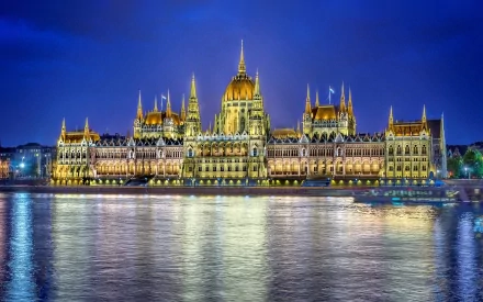 man made Hungarian Parliament Building HD Desktop Wallpaper | Background Image