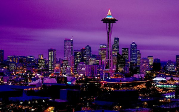 Man Made Seattle Cities United States Space Needle HD Wallpaper | Background Image