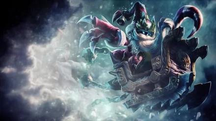 A high-definition desktop wallpaper featuring Veigar from League of Legends, showcasing the character’s magical and menacing presence amidst a captivating background.