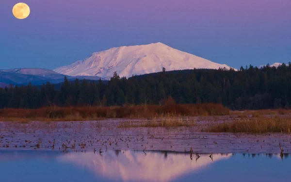 reflection moon nature Mount St. Helens HD Desktop Wallpaper | Background Image
