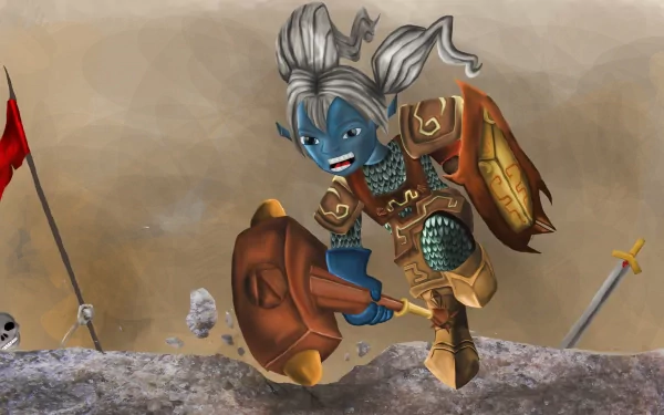 Poppy (League Of Legends) video game League Of Legends HD Desktop Wallpaper | Background Image