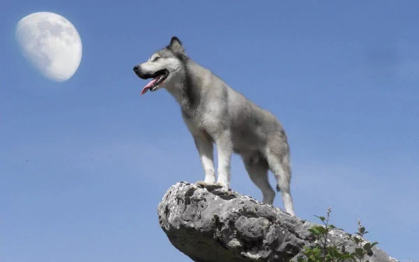 Animal gray wolf HD Desktop Wallpaper | Background Image