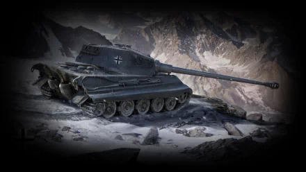 A high-definition wallpaper featuring a tank from World of Tanks, set against a dramatic mountainous backdrop, showcasing the game's immersive military themes.