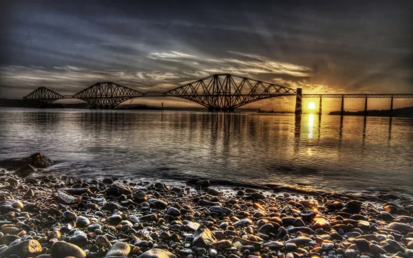 Scotland Edinburgh man made Forth Bridge HD Desktop Wallpaper | Background Image
