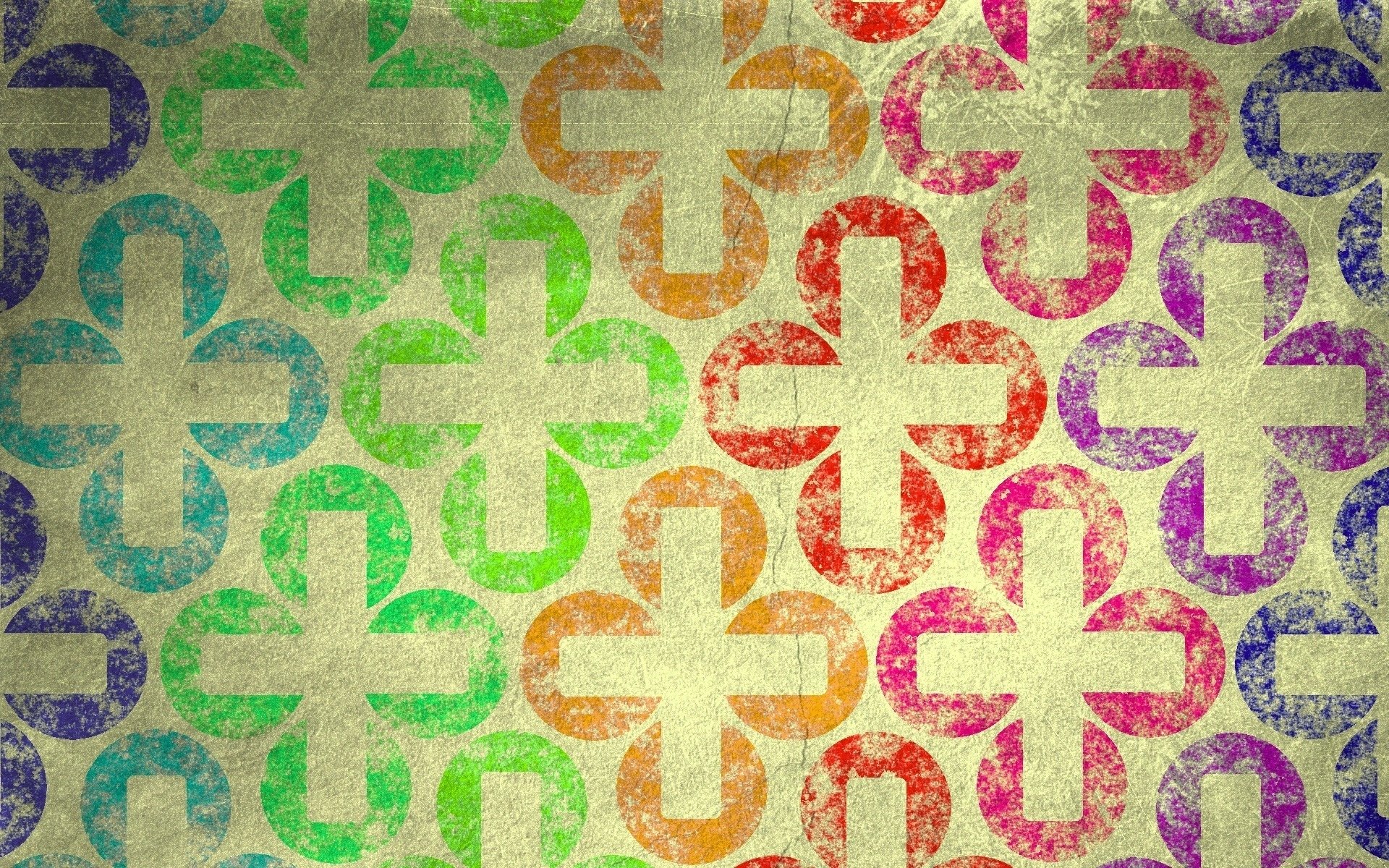 Abstract colorful rainbow pattern with textured, overlapping shapes in vibrant hues, designed as an HD PC desktop wallpaper and background.