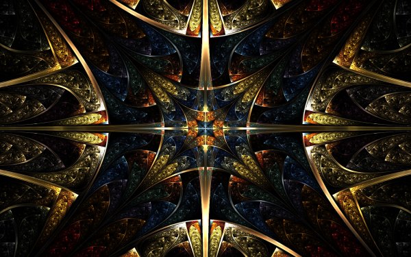 Abstracto Fractal Symmetry Fondo de pantalla HD | Fondo de Escritorio