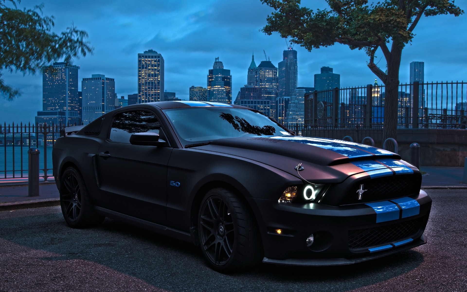 blue ford mustang wallpaper