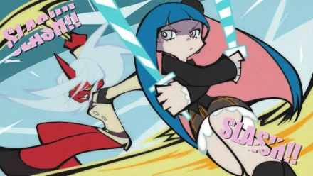 Kneesocks Daemon Stocking Anarchy Anime Panty & Stocking with Garterbelt HD Desktop Wallpaper | Background Image