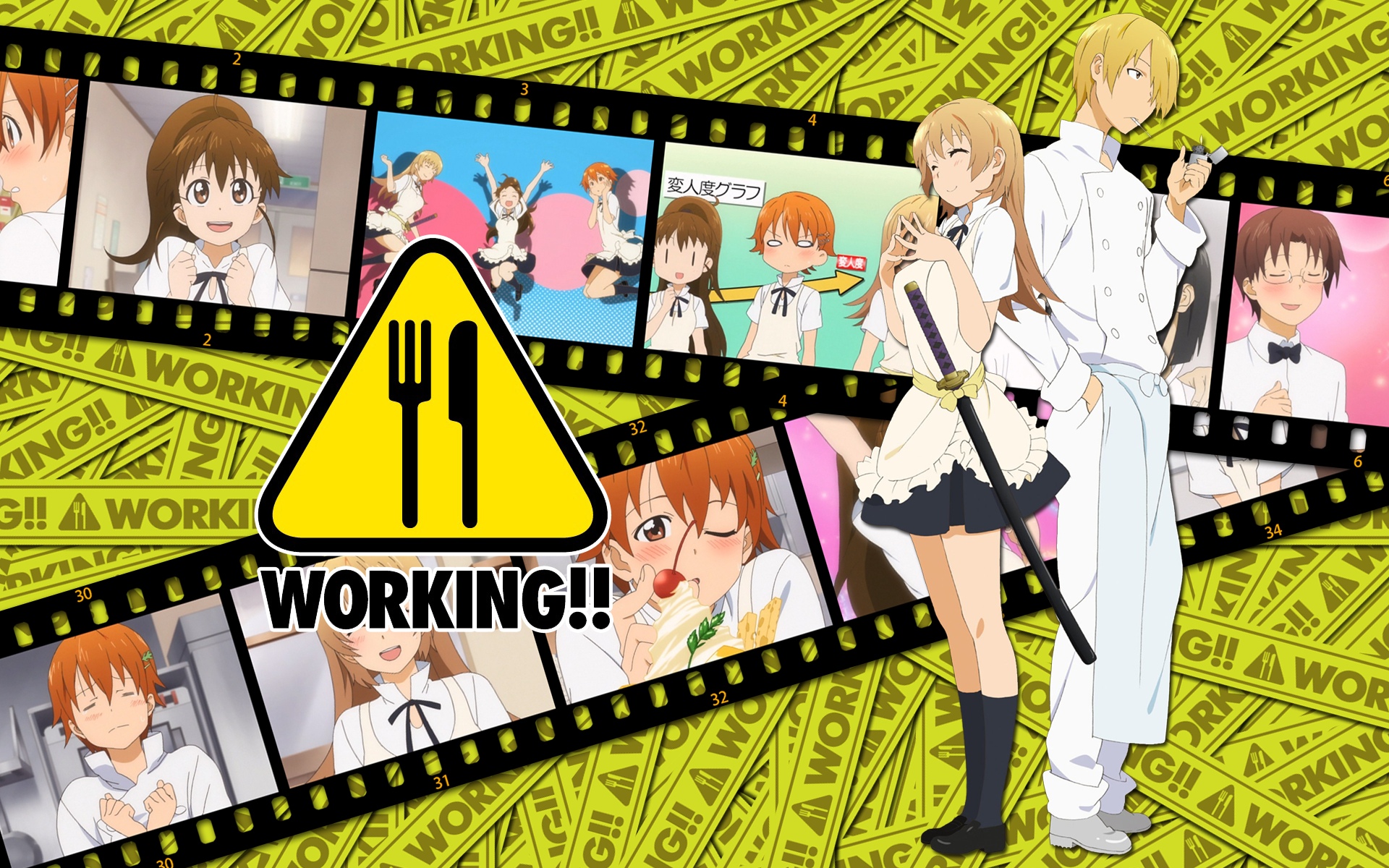 Anime Working!! HD Wallpaper | Background Image
