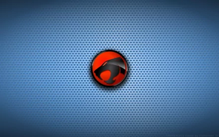 HD PC desktop wallpaper featuring the Thundercats (1985) logo centered on a textured blue background, inspired by the classic TV show.