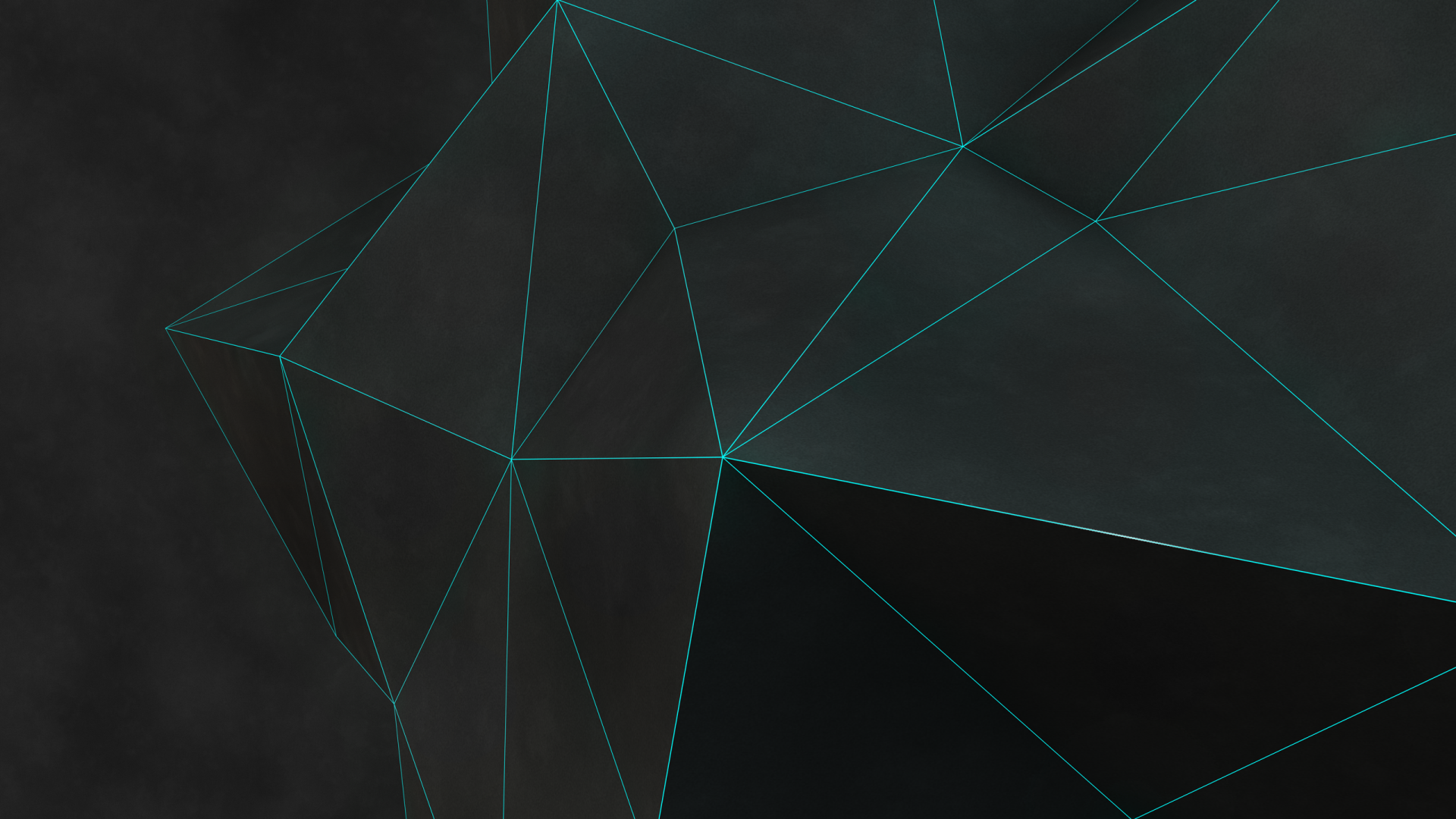 HD desktop wallpaper featuring geometric lines and facets on a dark background.