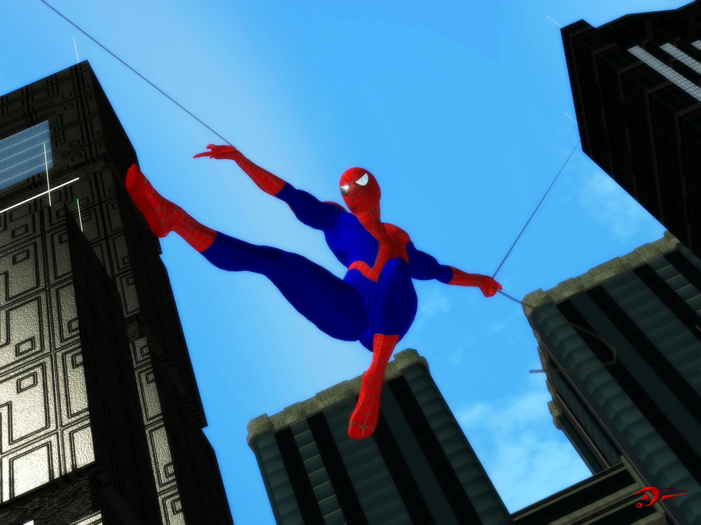 Spiderman Web Swingin by Spydraxis