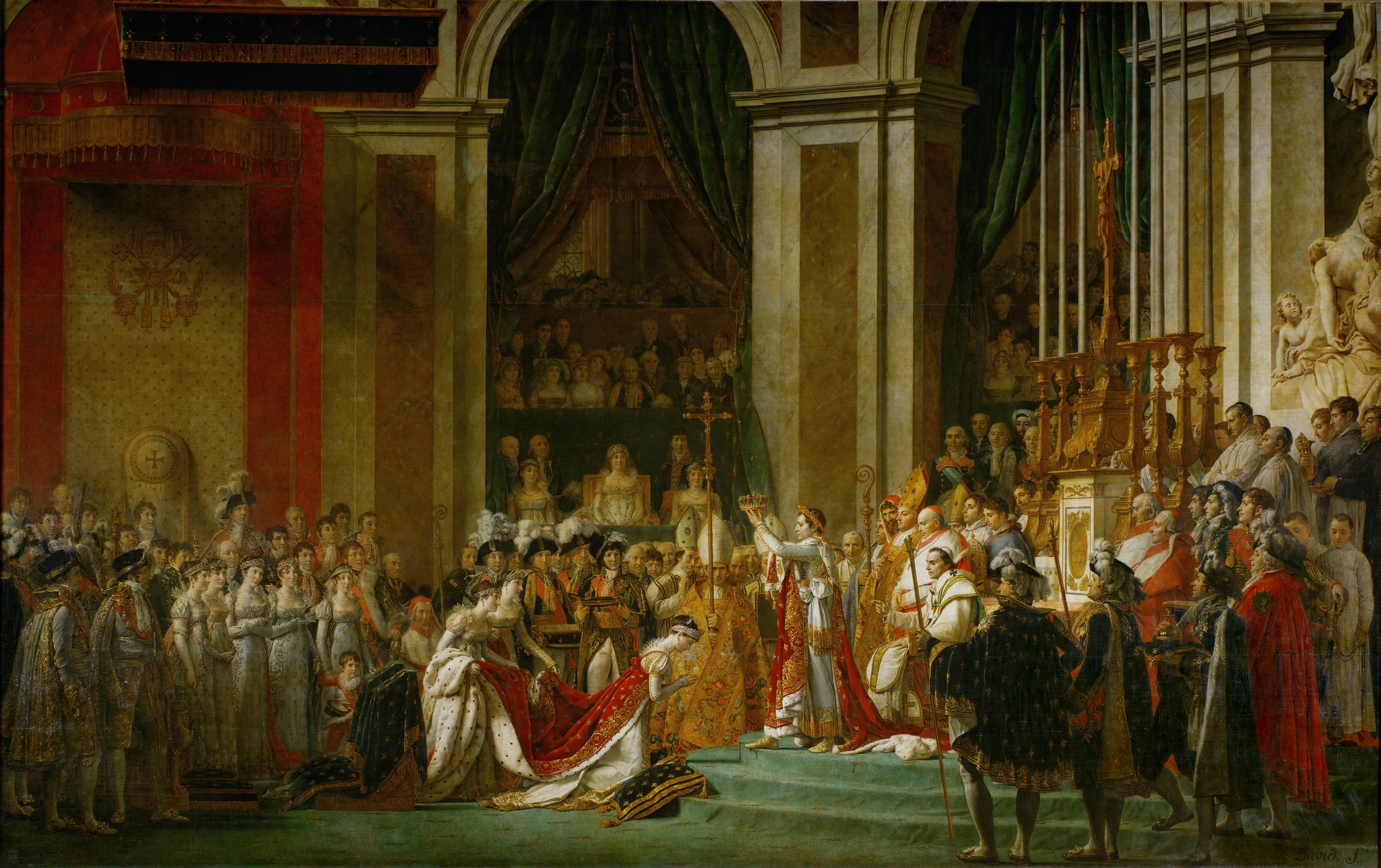 Artistic Coronation Of Napoleon 4k Ultra HD Wallpaper by Jacques-Louis David