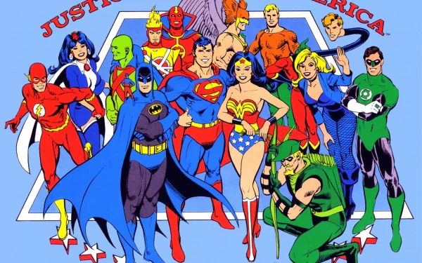 Zatanna Firestorm (DC Comics) Hal Jordan Green Lantern Green Arrow Aquaman Hawkman (DC Comics) Wonder Woman Superman Martian Manhunter Batman Flash Comic Justice League HD Desktop Wallpaper | Background Image