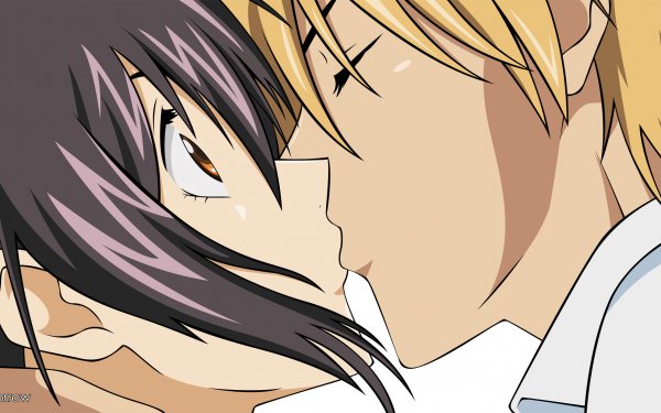 Anime Maid Sama! Takumi Usui Misaki Ayuzawa Kiss HD Wallpaper | Background Image