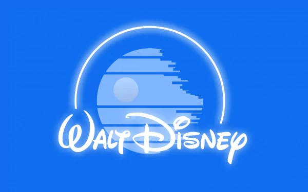 HD PC desktop wallpaper featuring the Walt Disney logo with a blue background, styled with a movie-inspired glowing circle design.
