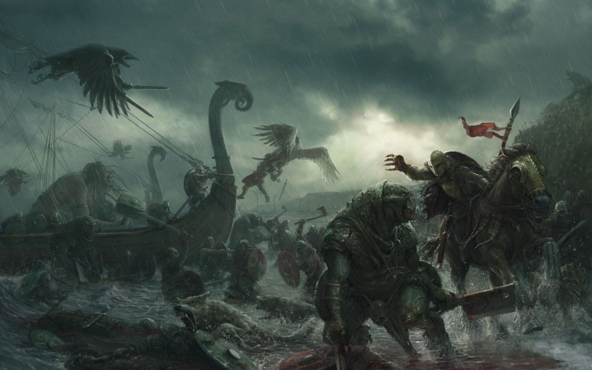 Download Warrior Creature Viking Fantasy Battle Fantasy Warrior  HD Wallpaper by Stefan Kopinski