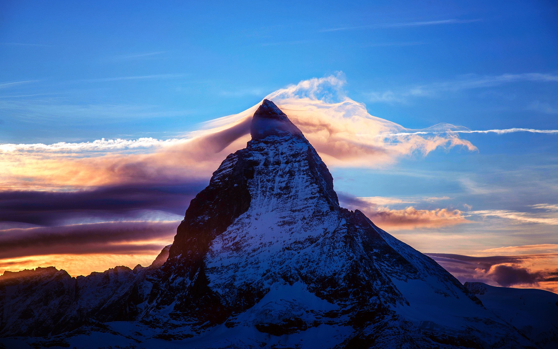 Matterhorn Mountain At Night