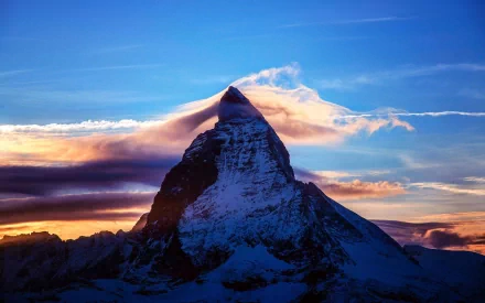 alps dawn dusk matterhorn nature mountain HD Desktop Wallpaper | Background Image