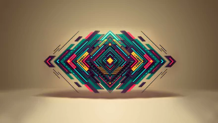 HD desktop wallpaper and background featuring an abstract, artistic design with geometric patterns and vibrant colors on a neutral background.